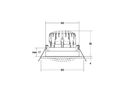 Ma�zeichnung Brumberg 40484183 LED Einbaustrahler 230V