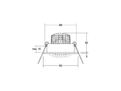 Ma�zeichnung Brumberg 41443083 LED Einbaustrahler 230V