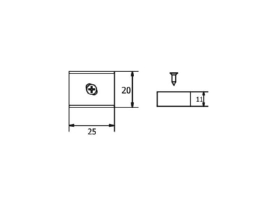 Dimensional drawing Brumberg 53027080 Accessory for luminaires