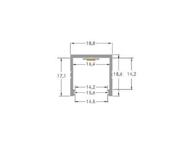 Mazeichnung Brumberg 53607080 LED Anbauprofil schwarz elox 