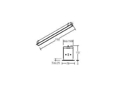 Ma�zeichnung Brumberg 77002693 LED Einbau Profilleuchte silber elox 