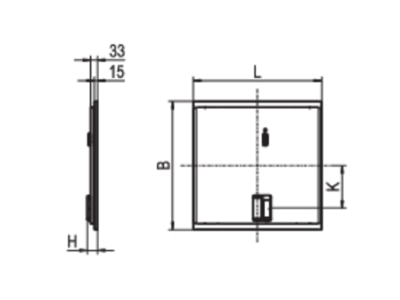 Strichzeichnung Ridi Leuchten SE EQ0625DA  0838116 LED Einlegeleuchte M625 840 SE EQ0625DA 0838116