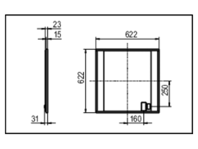 Ma�zeichnung Ridi Leuchten SE EQ0625DA  0838119 LED Einlegeleuchte M625 840 SE EQ0625DA 0838119