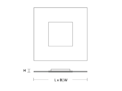 Strichzeichnung SCHMITZ WILA 131 002 223 LED Wand  Deckenleuchte 3000K  DALI  alu eloxiert
