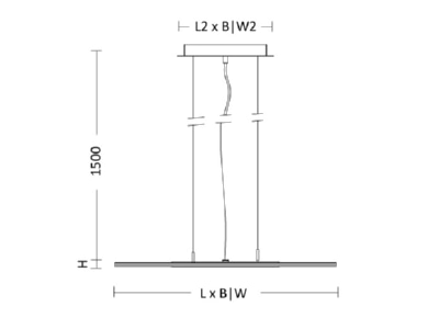 Line drawing SCHMITZ WILA 131 004 223 Pendant luminaire LED not exchangeable