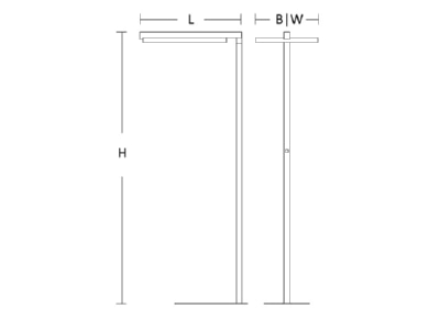 Line drawing SCHMITZ WILA 137 001 234 Floor lamp LED not exchangeable