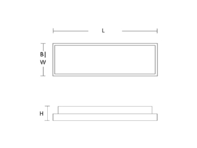Strichzeichnung SCHMITZ WILA 156 3411 20 30 LED Leuchte rechteckig 3000K  si