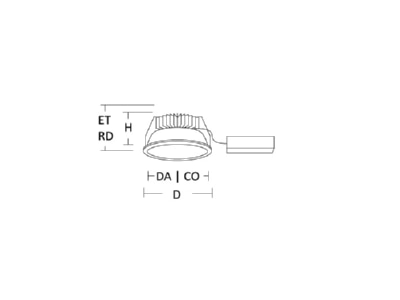 Strichzeichnung SCHMITZ WILA 504 1123 10 30 LED Downlight 3000K