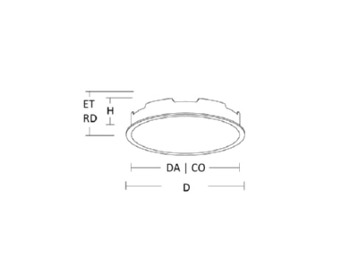 Strichzeichnung SCHMITZ WILA AZ 1464 12 30 LED Downlight 3000K  DALI