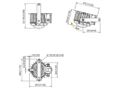 Mazeichnung Stahl 6050 604 8017 270019 Haengeleuchte LED 80 W LED