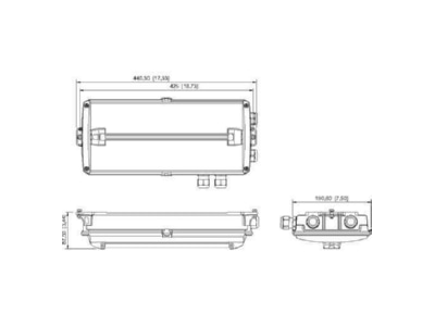 Mazeichnung Stahl 6109 111 0101 287798 Kompaktleuchte Sicherheits ohne Diffusor 15 