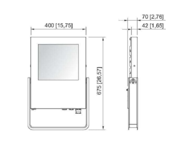 Mazeichnung Stahl 6125 21241501 282402 Scheinwerfer LED 100W LED