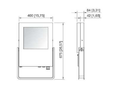 Mazeichnung Stahl 6125 21245501 282405 Scheinwerfer LED 225W LED