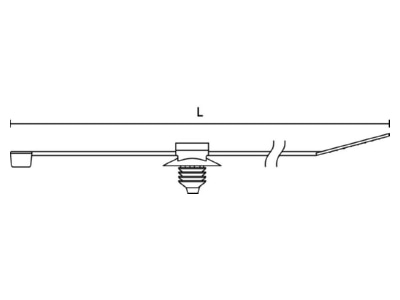 Dimensional drawing 2 Hellermann Tyton T30RFT6 Cable tie 3 5x150mm black