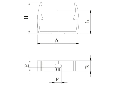 Dimensional drawing 1 OBO ALQ M16 Tube clamp 16mm
