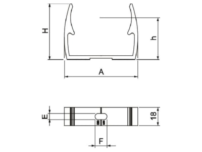 Dimensional drawing 2 OBO ALQ M16 Tube clamp 16mm