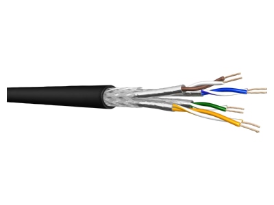 Produktbild Draka Comteq Cable Patch ProFlex Cat 7 Datenkabel SS26 4P PUR  sw