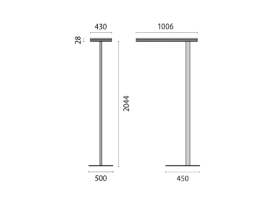 Dimensional drawing Performance in Light 8720761165410 Floor lamp 1x133W LED not exchangeable