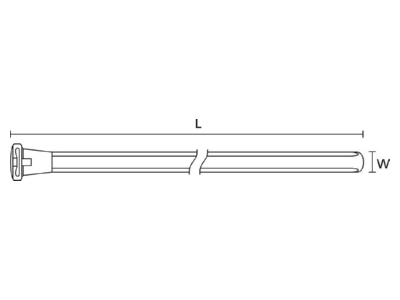 Dimensional drawing 3 Hellermann Tyton KR8 50 PA66 NA 50 Cable tie 8x500mm Colourless