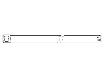 Ma�zeichnung 5 Hellermann Tyton MBT33XH SS316 ML 50 Edelstahlkabelbinder 838x12 3mm
