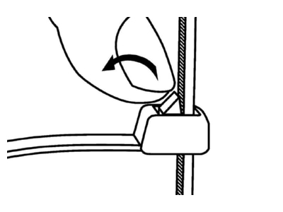 Dimensional drawing 2 Hellermann Tyton RLT150 PA66W BK 50 Cable tie 8 9x770mm black