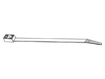 Dimensional drawing 2 Hellermann Tyton T50RDH PA66 BK 100 Cable tie 4 7x210mm black

