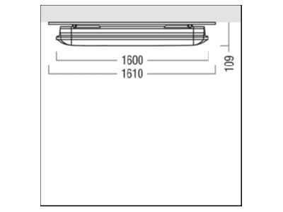 Ma�zeichnung Zumtobel AMP L 6400  42930736 LED Feuchtraumleuchte 4000K  AMP L 6400 42930736