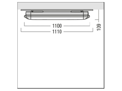 Ma�zeichnung Zumtobel AMP S 4600  42930739 LED Feuchtraumleuchte 4000K AMP S 4600 42930739
