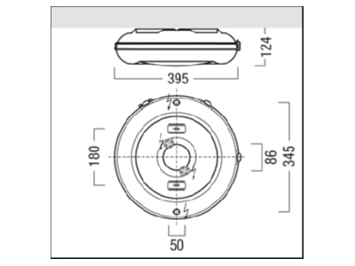 Ma�zeichnung Zumtobel AMPRS3000 830LDOV2A LED Feuchtraumleuchte 3000K