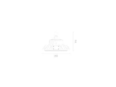Dimensional drawing Lichtline 435012080048 High bay luminaire IP65