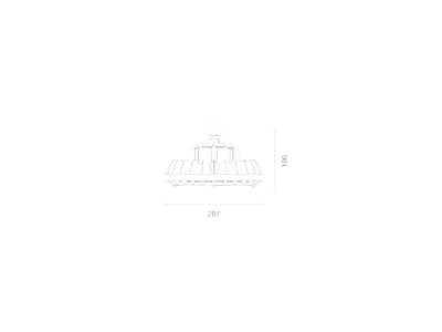 Dimensional drawing Lichtline 435012140046 High bay luminaire IP65