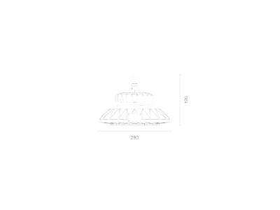 Mazeichnung Lichtline 435012200050 LED Hallenstrahler 5000K