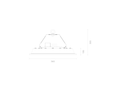 Ma�zeichnung Lichtline 445650140050 LED Hallenstrahler 5000K DALI