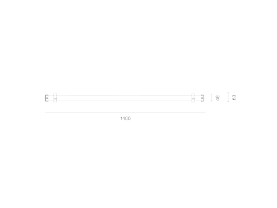 Dimensional drawing Lichtline 829702290042 Mounting kit for luminaires