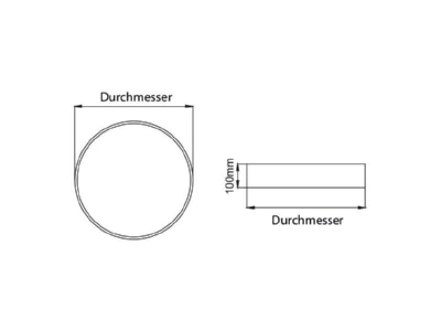 Ma�zeichnung Brumberg 13691183 LED Anbau Flaechenleuchte 3000K