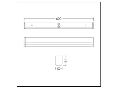 Ma�zeichnung Zumtobel ELSA VARIO  96635661 LED Siegelleuchte 930 935 940 ELSA VARIO 96635661