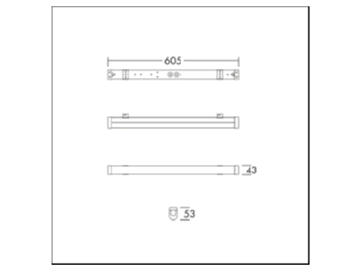 Ma�zeichnung Zumtobel EMMA VARIO  96635573 LED Anbauleuchte 830 835 840 EMMA VARIO 96635573