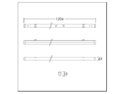 Ma�zeichnung Zumtobel EMMA VARIO  96635574 LED Anbauleuchte 830 835 840 EMMA VARIO 96635574