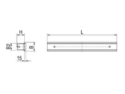 Ma�zeichnung Ridi Leuchten EPF R1X145 45ND O Paneeleinbauleuchte IP54 fuer R TUBE max  45W