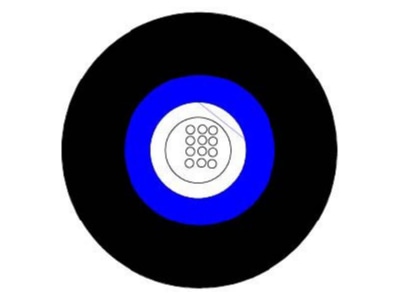 Detailansicht Draka Comteq Cable O CT 3 0kN 12OM3 LWL Kabel A DQ ZN B2Y ZB 12G 50 125 OM3