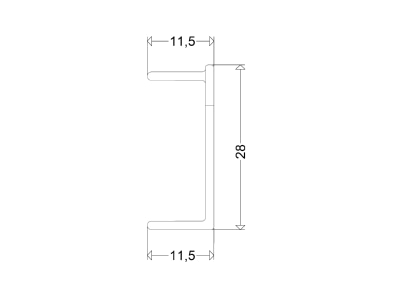 Dimensional drawing Schuch TRS 1000 EP  Paar  End cap for luminaires