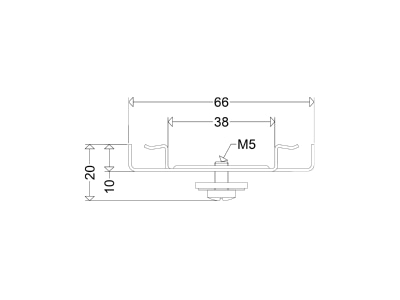 Dimensional drawing Schuch TRS 1000 L P  Paar  Mounting kit for luminaires