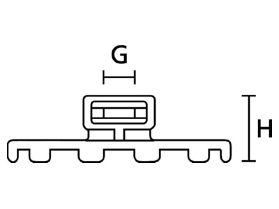 Dimensional drawing 2 Hellermann Tyton PMB5 PA66HS BK 100 Mounting element for cable tie