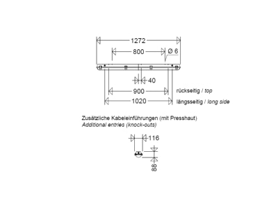 Ma�zeichnung Schuch 163 12L42G2 DIMD LED Wannenleuchte IP65  SK I