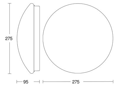 Ma�zeichnung Steinel RS 16 LED GLAS LED Sensorleuchte