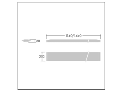 Ma�zeichnung Zumtobel IQ SURF L  96629271 LED Anbauleuchte 4000K IQ SURF L 96629271