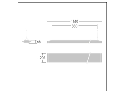 Ma�zeichnung Zumtobel IQ SUSP S  96628951 LED Haengeleuchte 4000K IQ SUSP S 96628951