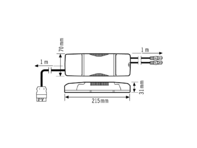 Mazeichnung ESYLUX DRIVERSET EQ10127755 Elektrisches Zubehoer