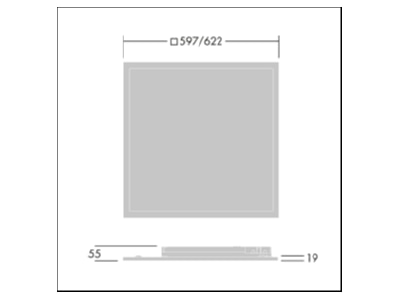 Ma�zeichnung Zumtobel OP24400 840MPTHFQ625 LED Panel M625 4000K