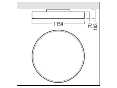 Ma�zeichnung Zumtobel ONDA2 A AV  42187054 LED Rundleuchte 2700 6500K ONDA2 A AV 42187054
